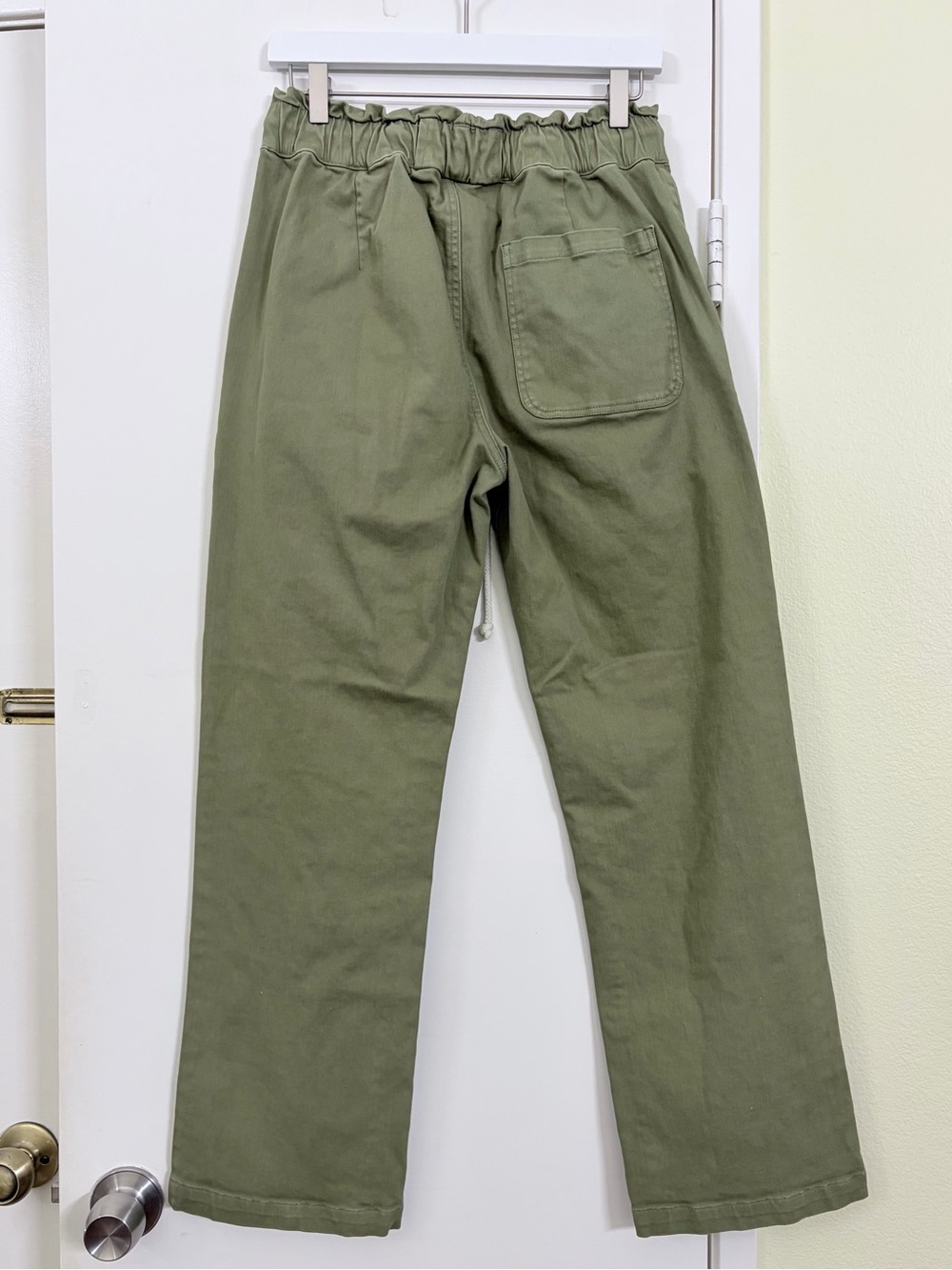 Electric & Rose Easy Pant Olive Utility Pull-On Cotton Drawstring Pants Size S - Picture 6 of 8